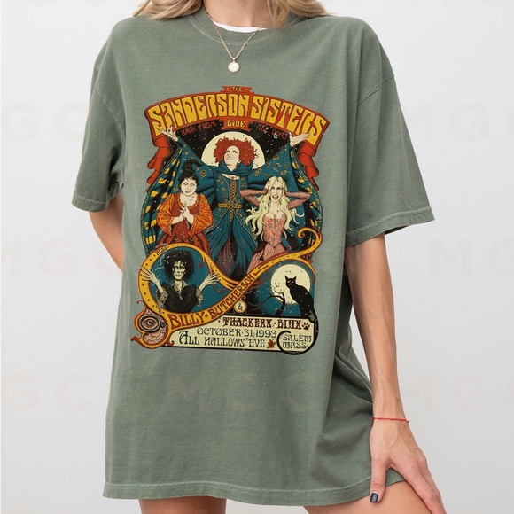 🚨 SALE LAST ONE 🚨 Hocus Pocus T-shirt Sanderson Sisters Comfort Colors Tee - Picture 4 of 10